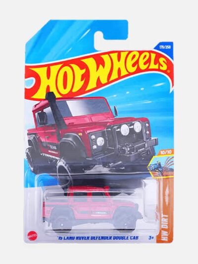 hot wheels 15 land rover defender double cab red