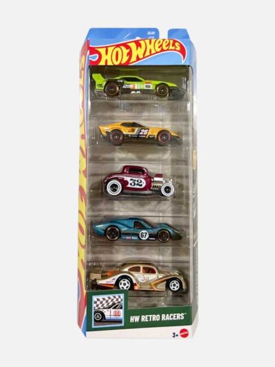hot wheels car 2025 retro racers pack of 5