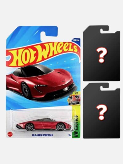 Hot Wheels McLaren Speedtail (Red) + 2 Random Fantasy Cars