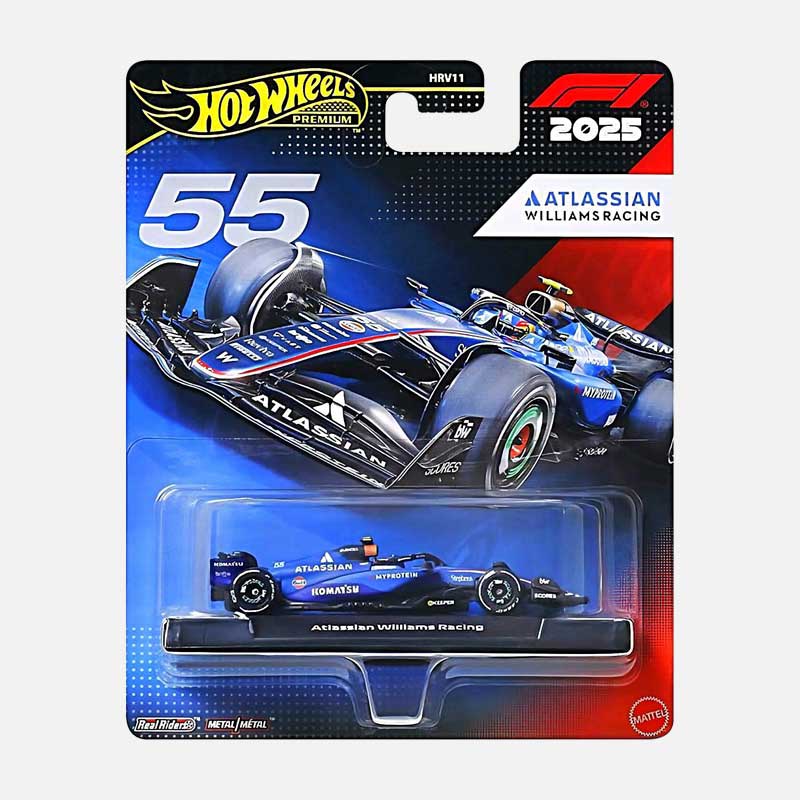 hot wheels F1 premium atlassian williams racing 2025